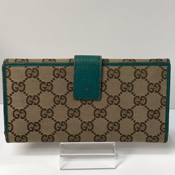 GUCCI Signature Monogram Canvas/Leather Long Wallet โค๏ธ - Picture 5 of 17